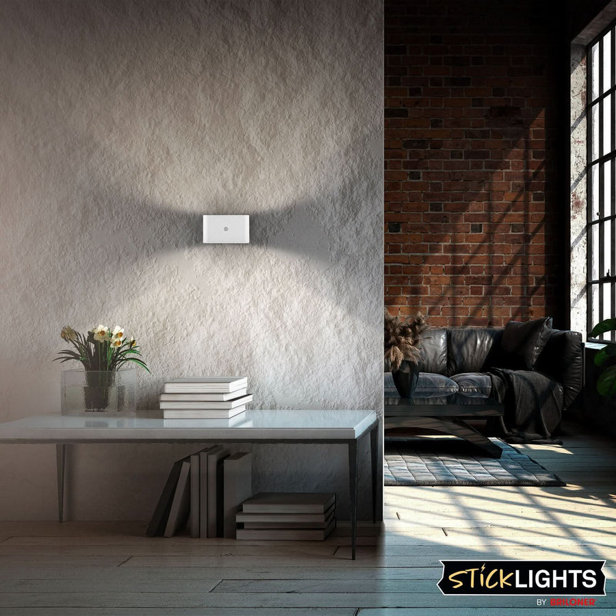 Applique murale LED rechargeable Chat, blanc mat, hauteur 9,5 cm
