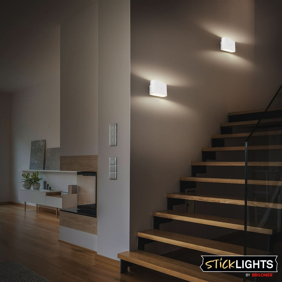 Applique murale LED rechargeable Chat, blanc mat, hauteur 9,5 cm