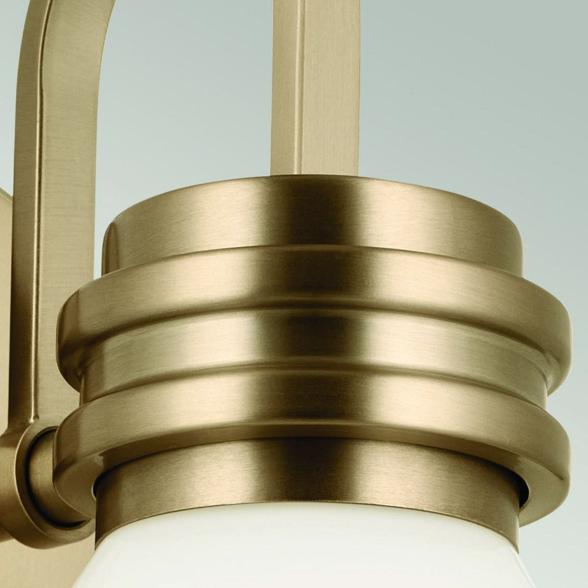 Applique murale Farum 1 en verre, bronze et blanc, hauteur 24 cm, IP44