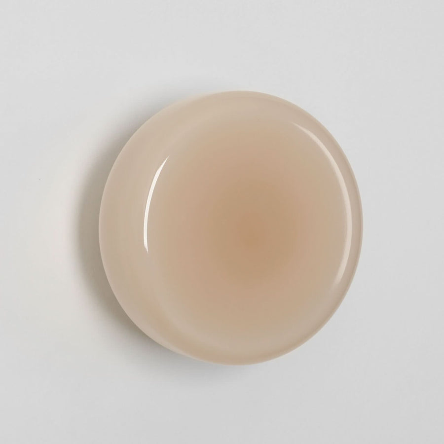 Applique murale BonBon en verre, beige, Ø 16 cm