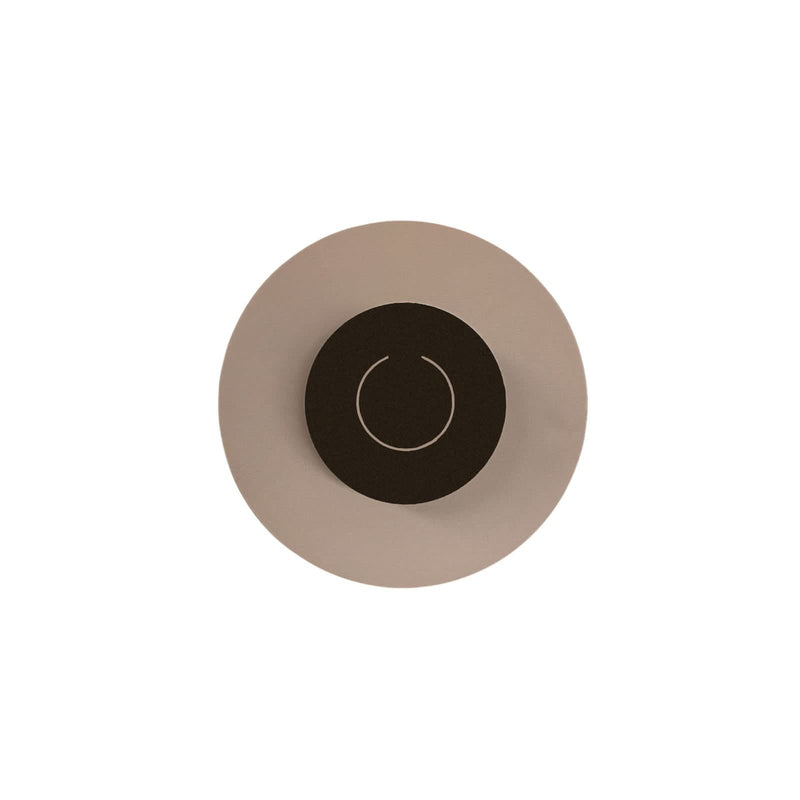 Applique murale LED DoppioZero en acier, vieux rose et marron, Ø 30 cm