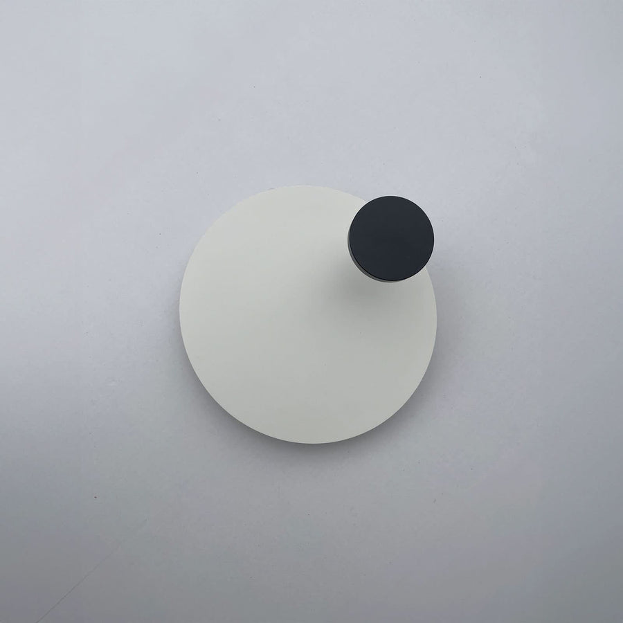 Applique murale LED Pois en acier, blanc et noir, Ø 25 cm
