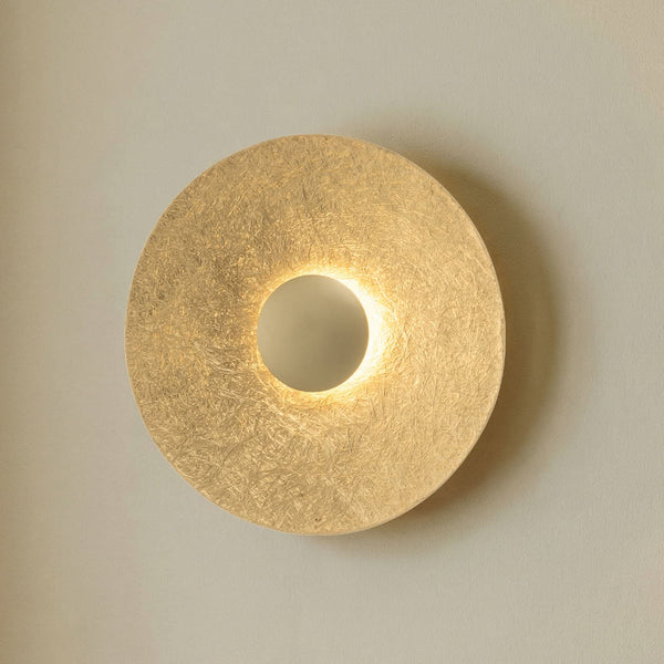 Applique murale LED Sole S en acier, doré, Ø 44 cm
