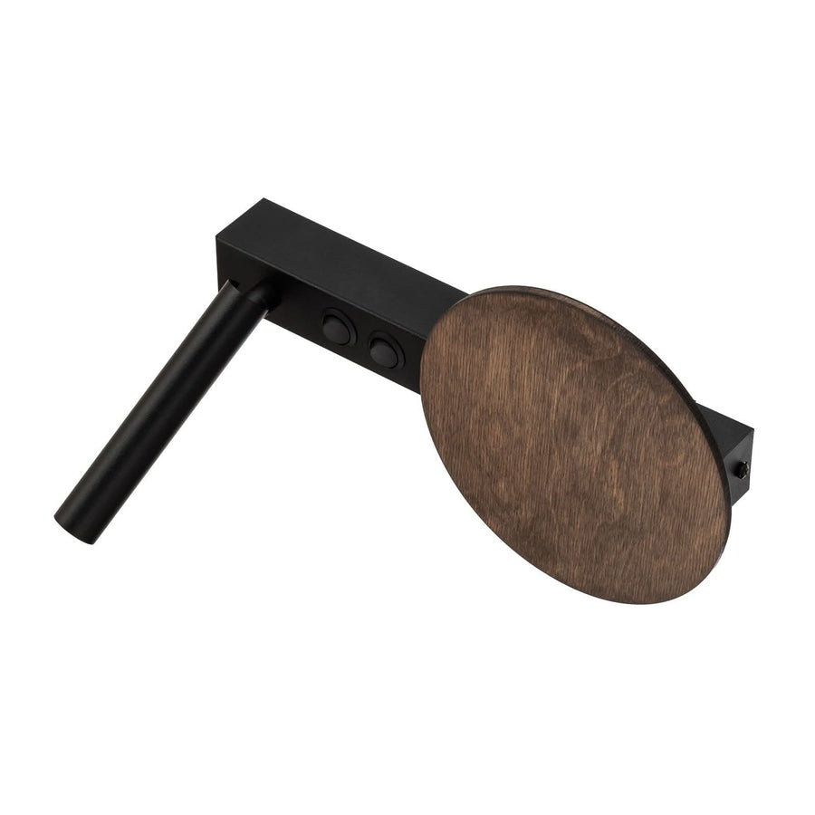 Applique murale Hotel Mood en bois, noir, 2 lumières, hauteur 22,5 cm