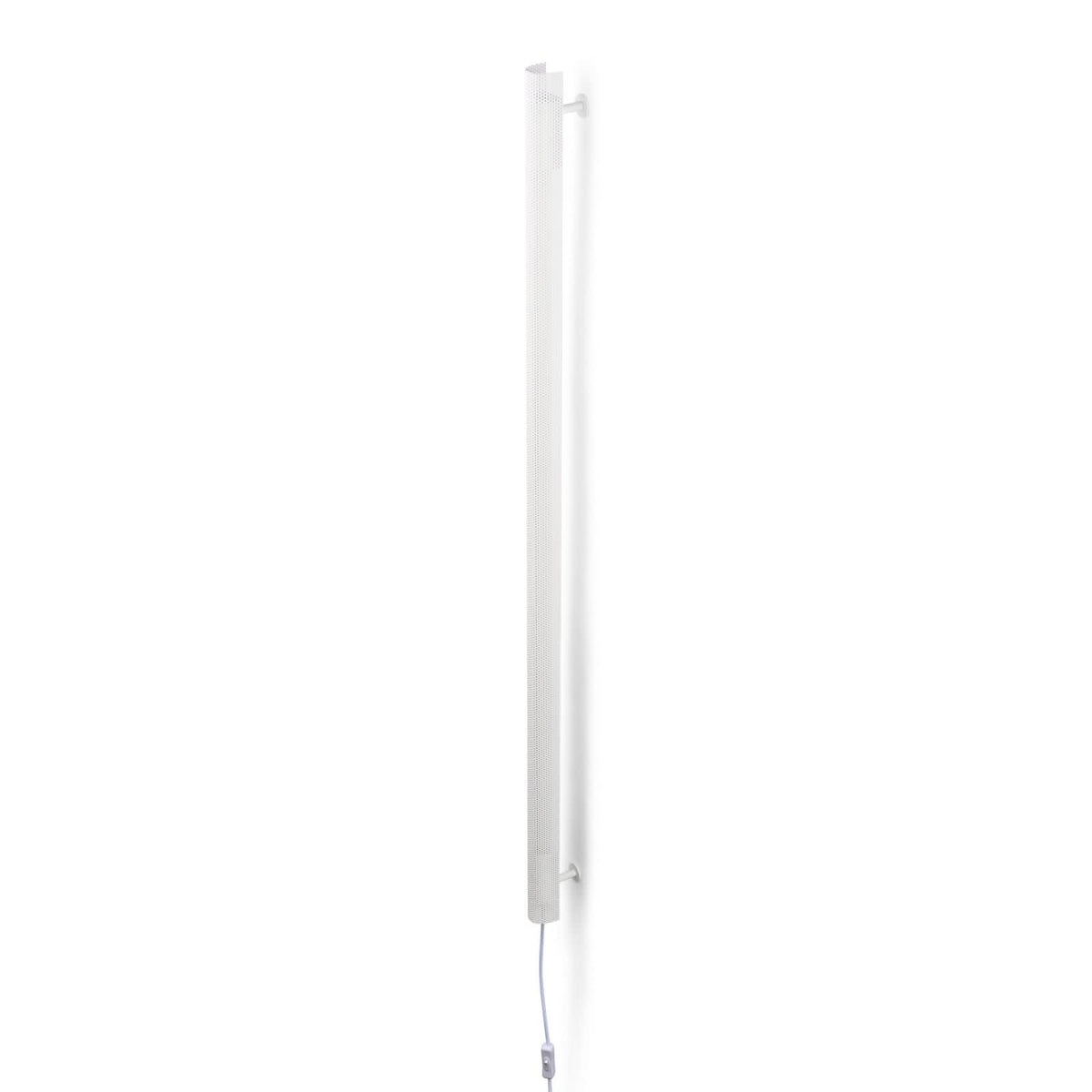 Applique murale Radent en acier, blanc, hauteur 135 cm