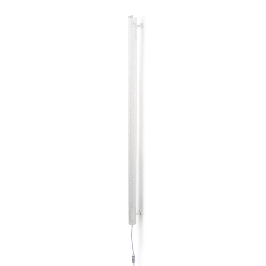 Applique murale Radent en acier, blanc, hauteur 135 cm