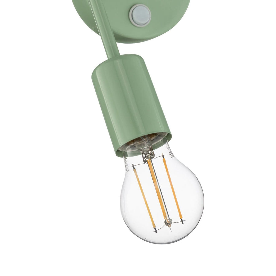 Applique murale Oxford en métal, vert clair, hauteur 24 cm