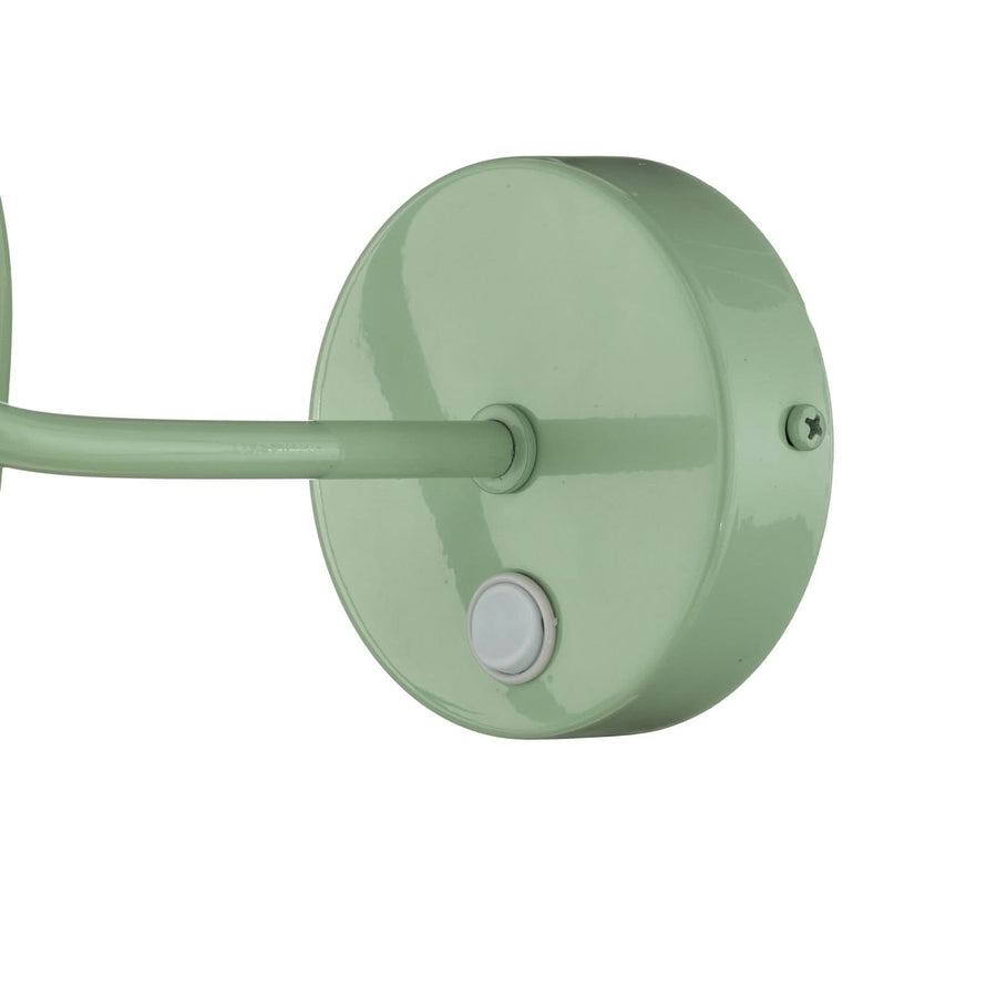 Applique murale Oxford en métal, vert clair, hauteur 24 cm