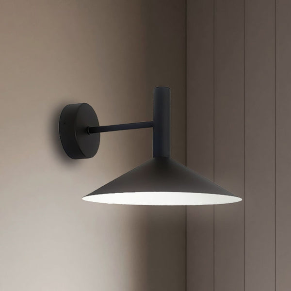 Applique murale LED Marsi en acier, noir, Ø 25 cm