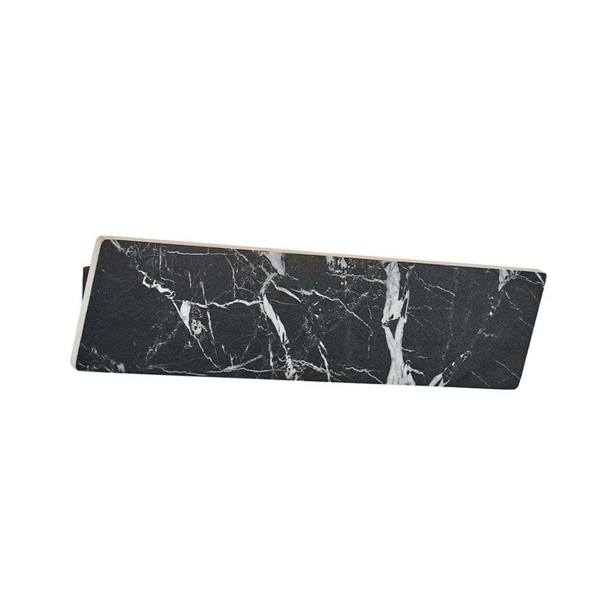 Applique murale LED Selena en pierre, noir marbré, hauteur 10 cm, 3000 K, 10 W