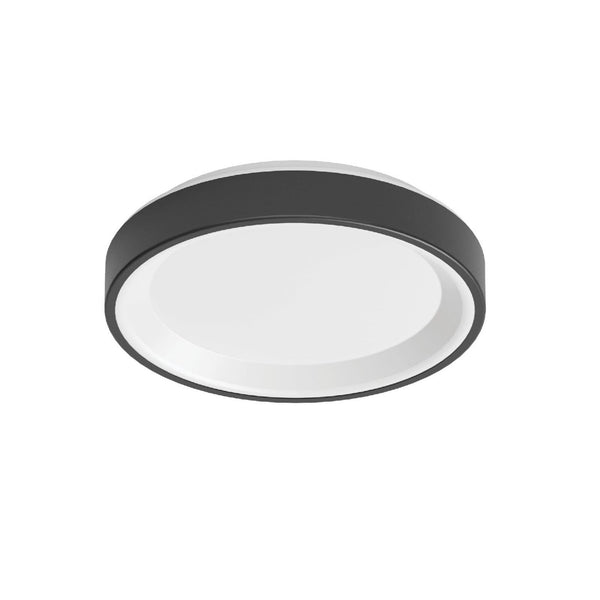 Applique murale LED Iside en métal, noir, Ø 35,2 cm
