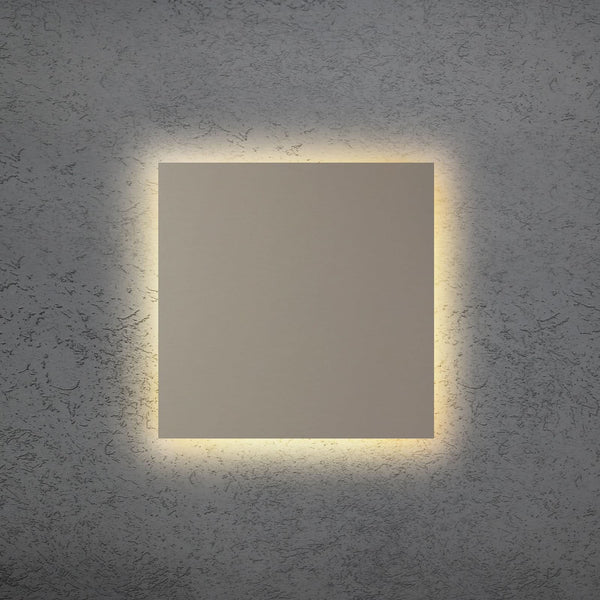 Applique murale LED Blade Q en aluminium, taupe, hauteur 34 cm