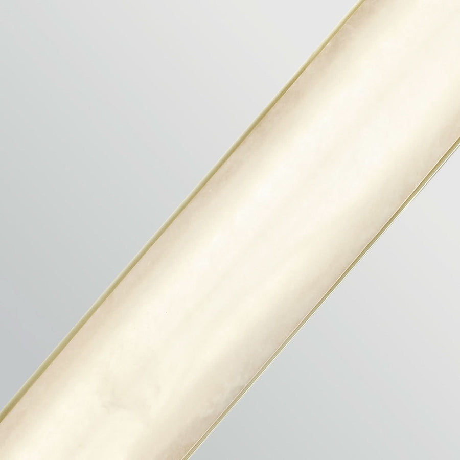 Applique murale LED Caesar en acier, laiton ancien et crème marbré, hauteur 63,5 cm
