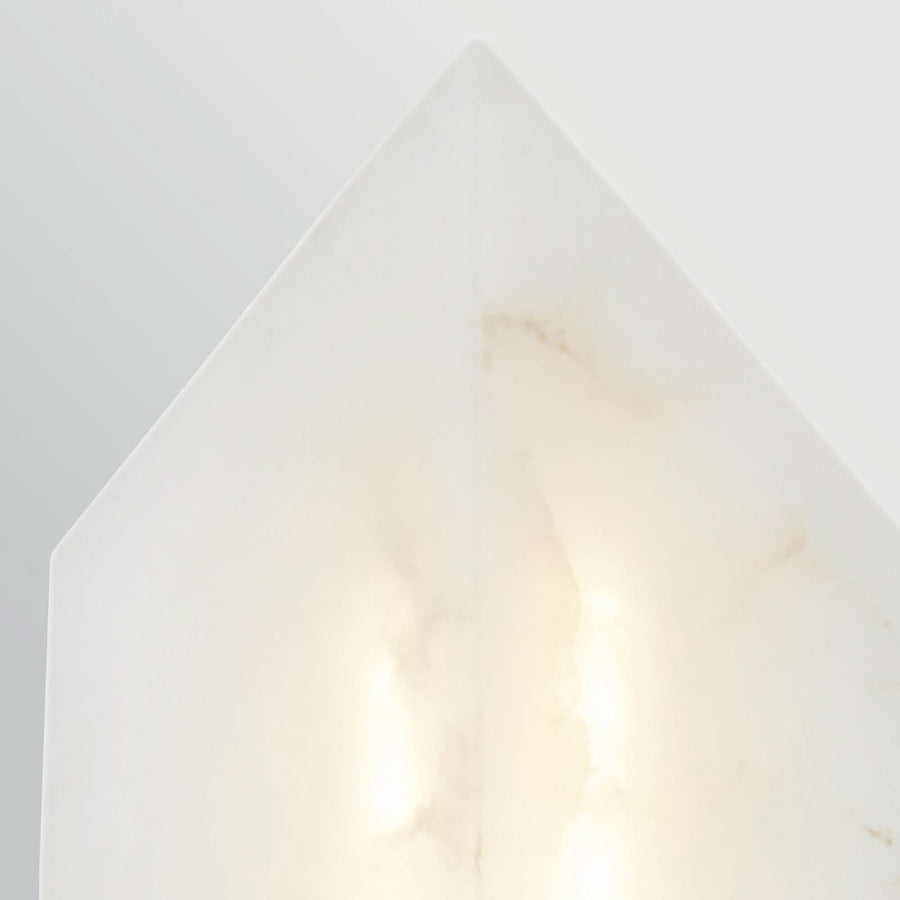 Applique murale LED Caesar en acier, bronze et crème marbré, hauteur 30,5 cm