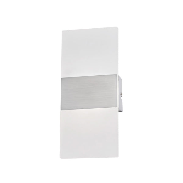 Applique murale LED Foder en métal, nickel, hauteur 27 cm
