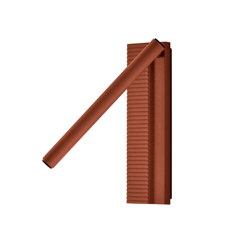 Applique murale LED Arid A/03 en aluminium, terracotta, hauteur 20 cm