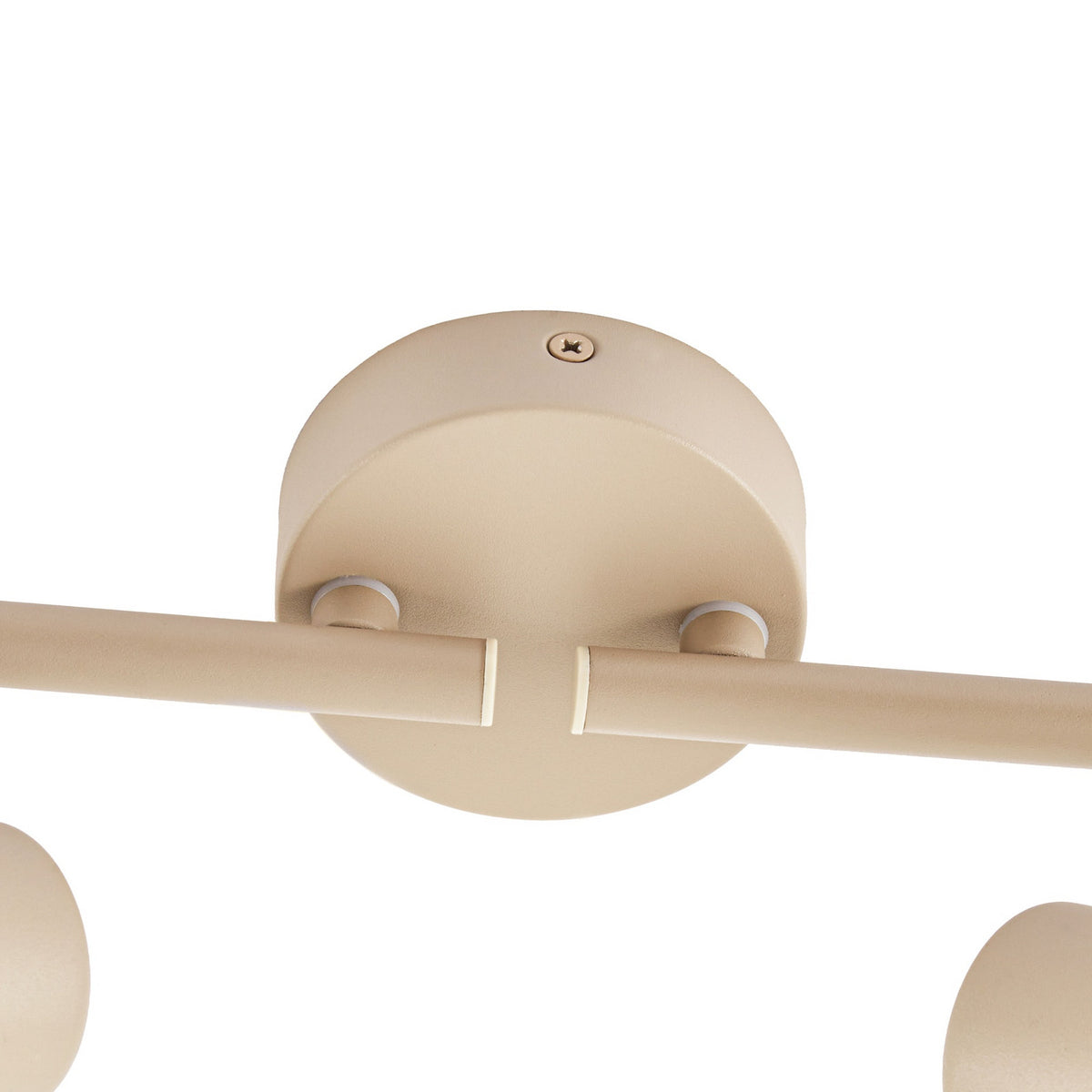 Spot Evey en verre, blanc et beige, 4 lumières, hauteur 18,3 cm