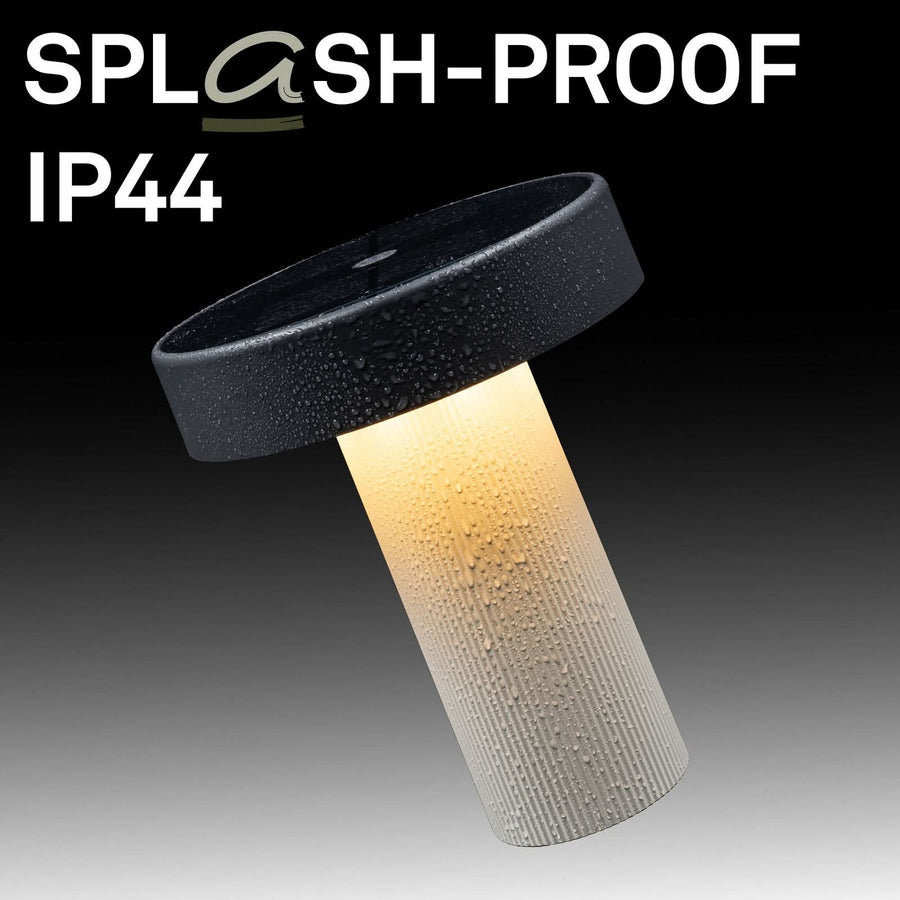 Lampe solaire d'extérieur LED Poga, blanc et anthracite, Ø 16 cm, IP44