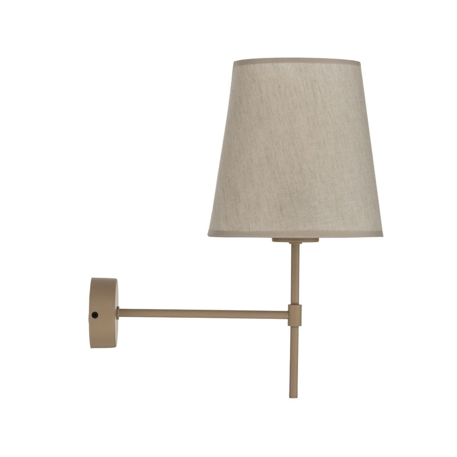 Applique murale Elizabeth en lin, beige et sable, hauteur 38,5 cm