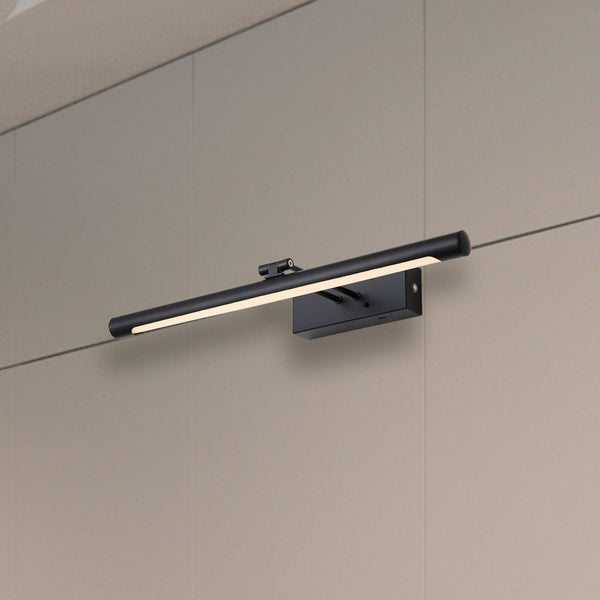 Applique murale LED rechargeable Holton en acier, noir mat et blanc, hauteur 5,5 cm