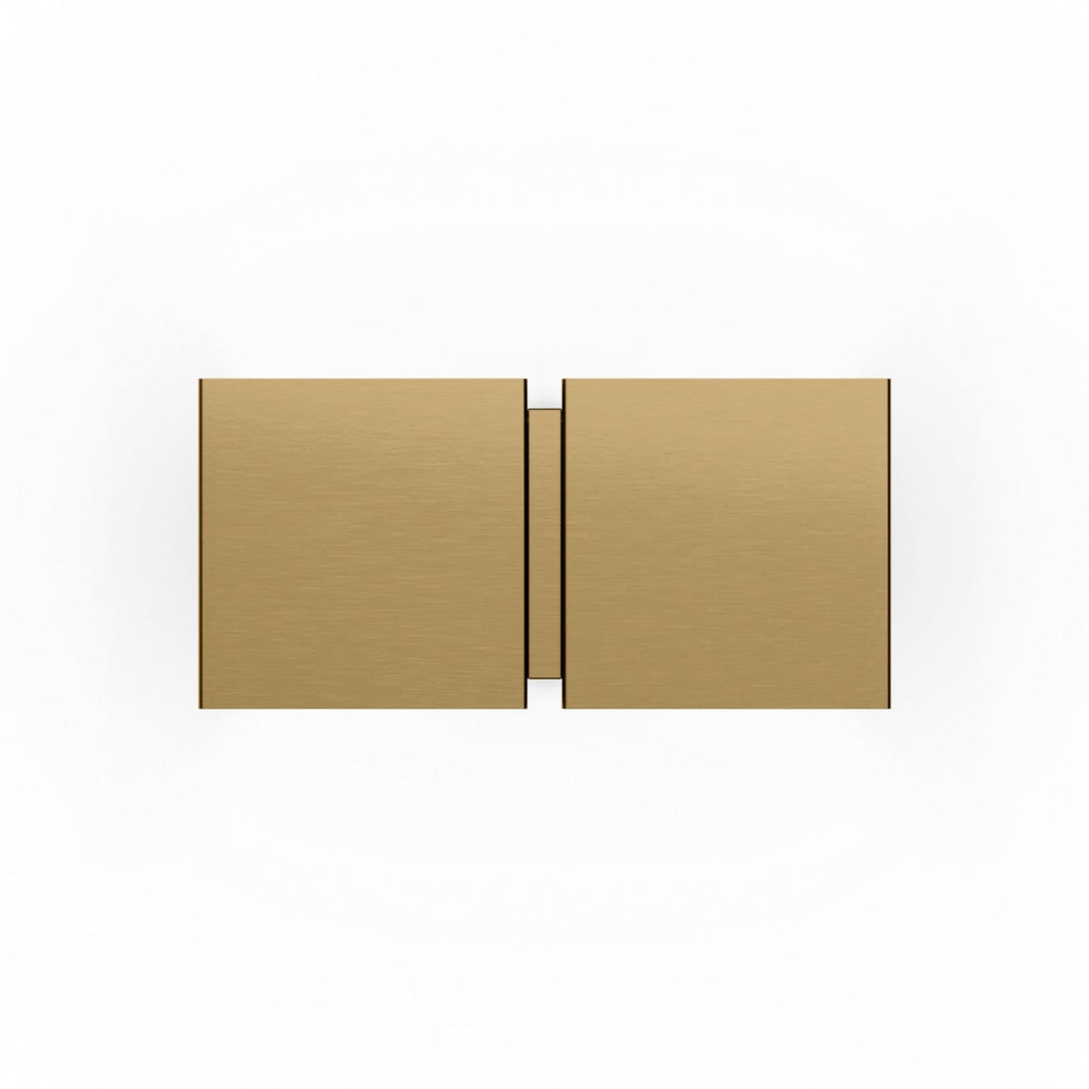 Applique murale CG Square en acier, beige brossé, 2 lumières, hauteur 10 cm