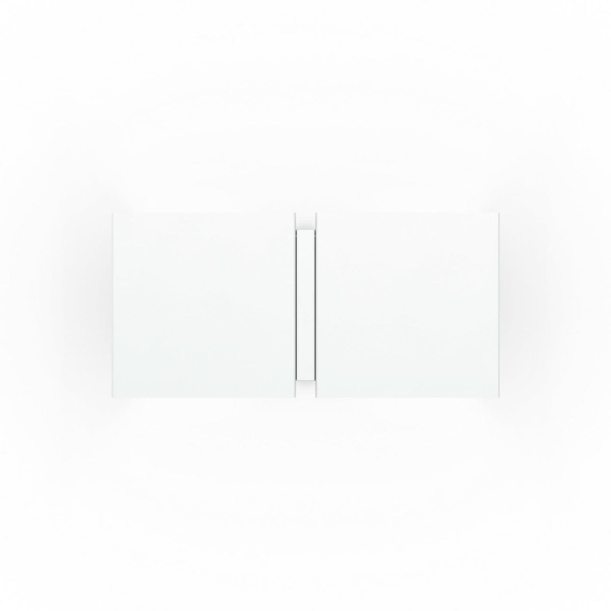 Applique murale CG Square en acier, blanc mat, 2 lumières, hauteur 10 cm