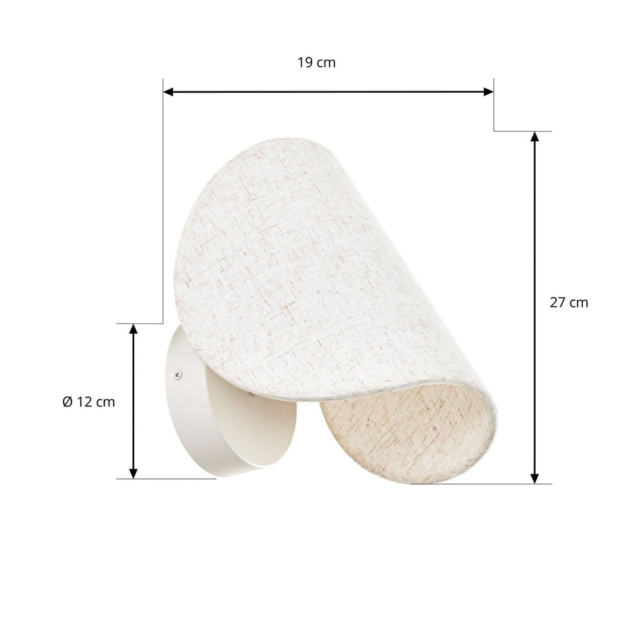 Applique murale LED Tamani en verre, beige et blanc, hauteur 27 cm