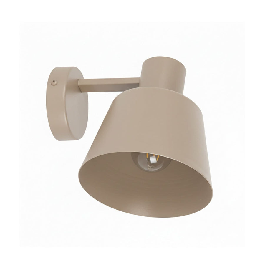 Applique murale Dunka en acier, beige, hauteur 17 cm