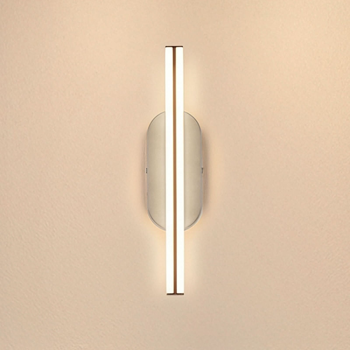 Applique murale LED Ruth en métal, gris clair et blanc, hauteur 30 cm