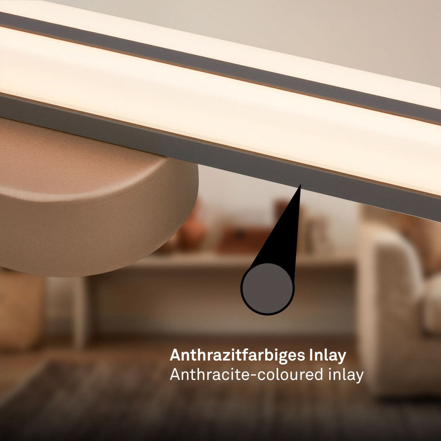 Applique murale LED Ruth en métal, bronze et blanc, hauteur 30 cm