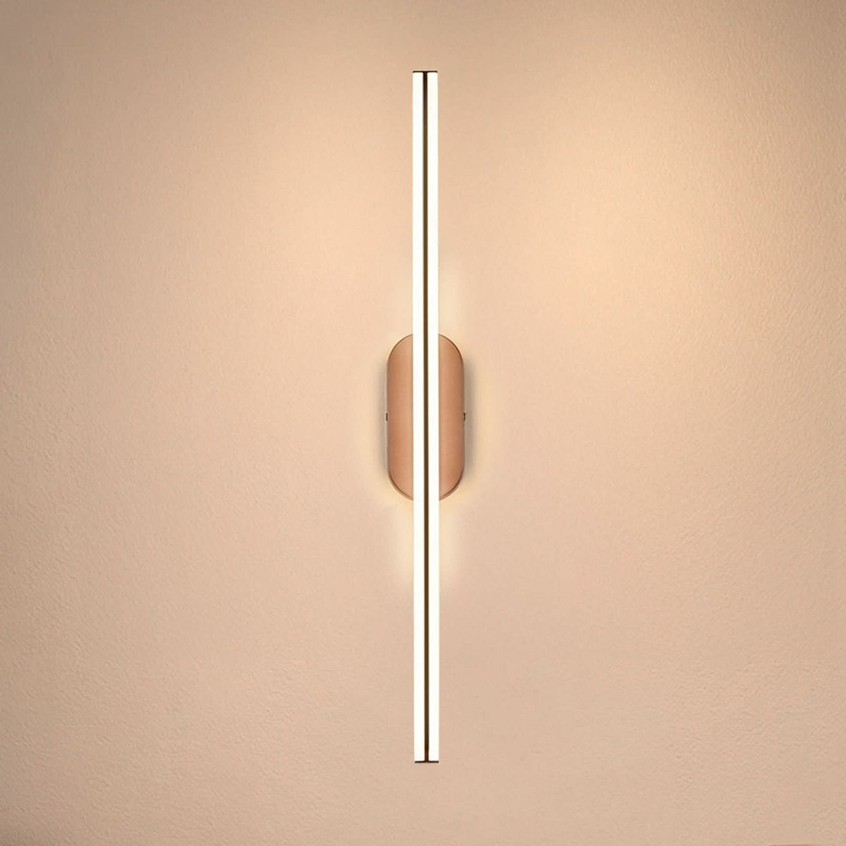 Applique murale LED Ruth en métal, bronze et blanc, hauteur 60 cm