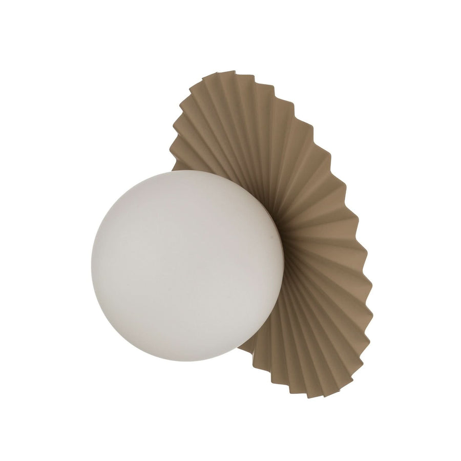Applique murale Fiore en verre, beige, Ø 30 cm