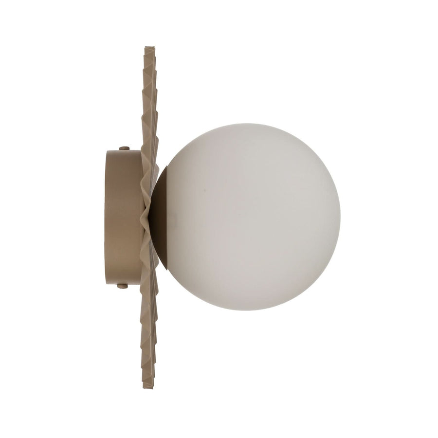 Applique murale Fiore en verre, beige, Ø 30 cm