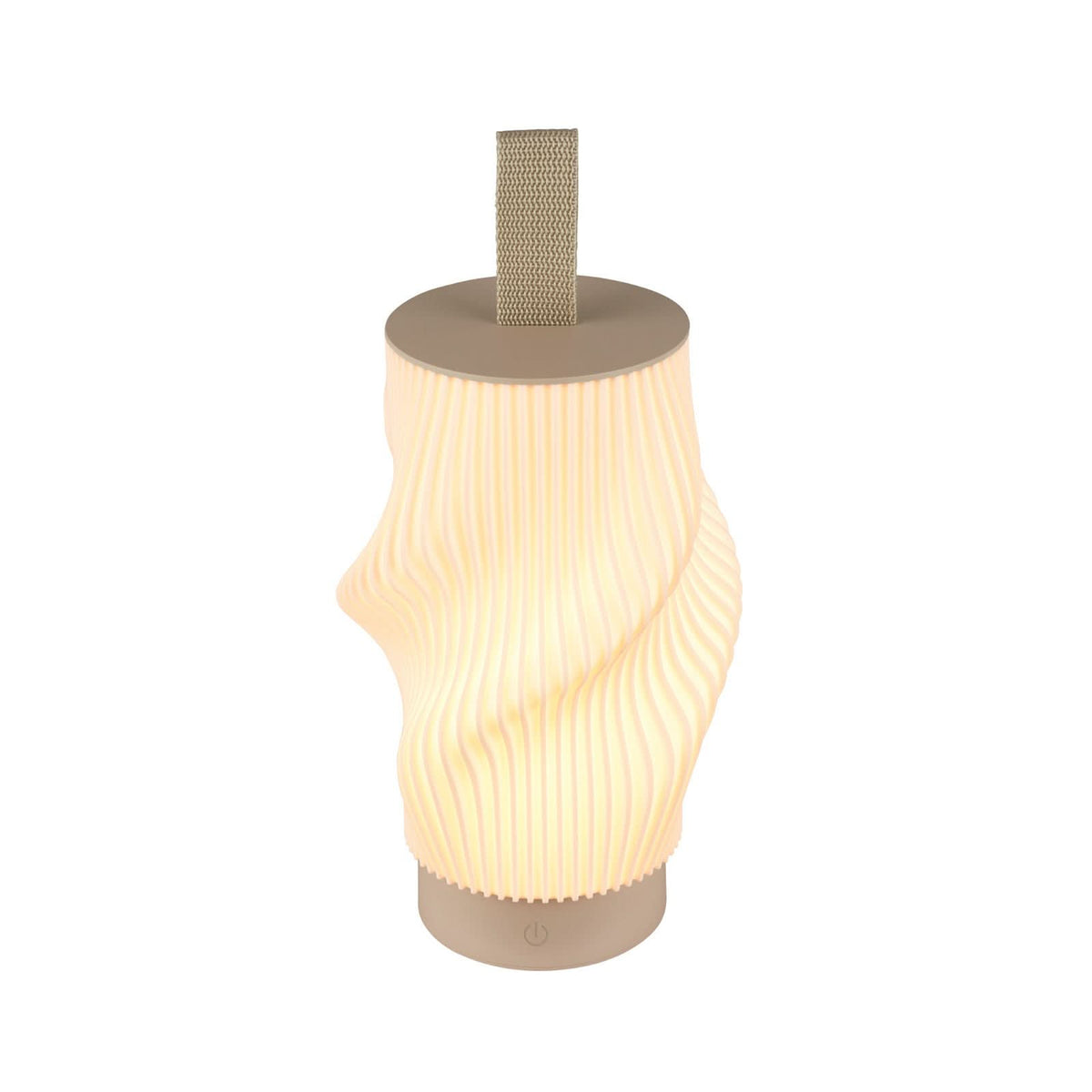 Lampe à poser d'extérieur LED rechargeable Brilo, beige et blanc, Ø 14 cm, IP44