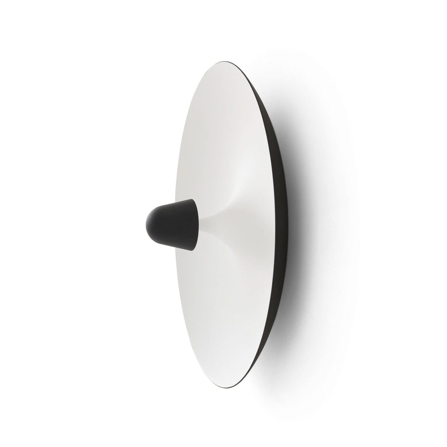 Applique murale LED Kantarell en aluminium, blanc et noir, Ø 55 cm
