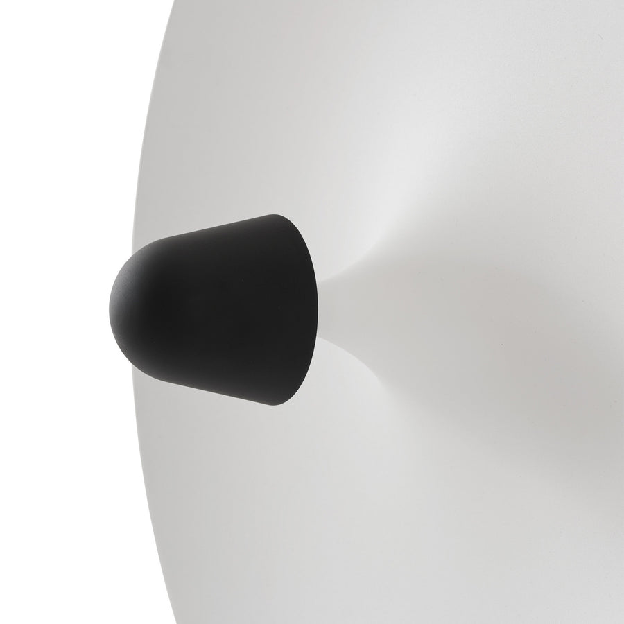 Applique murale LED Kantarell en aluminium, blanc et noir, Ø 55 cm