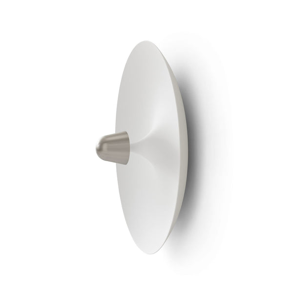 Applique murale LED Kantarell en aluminium, blanc et nickel, Ø 55 cm