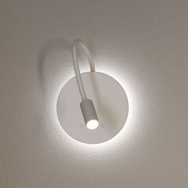 Applique murale LED rechargeable Miora en métal, blanc, Ø 20 cm