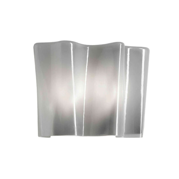 Applique murale Logico Micro 33 en verre, gris, 2 lumières, hauteur 32 cm