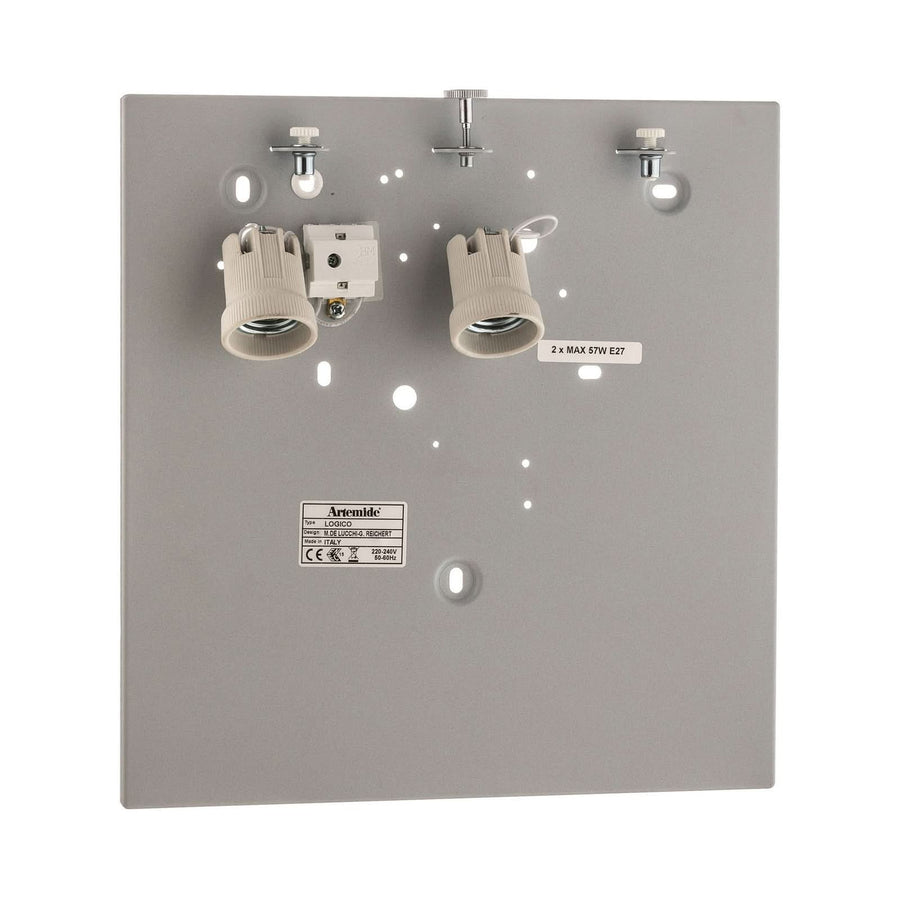 Applique murale Logico Micro 33 en verre, blanc, 2 lumières, hauteur 32 cm