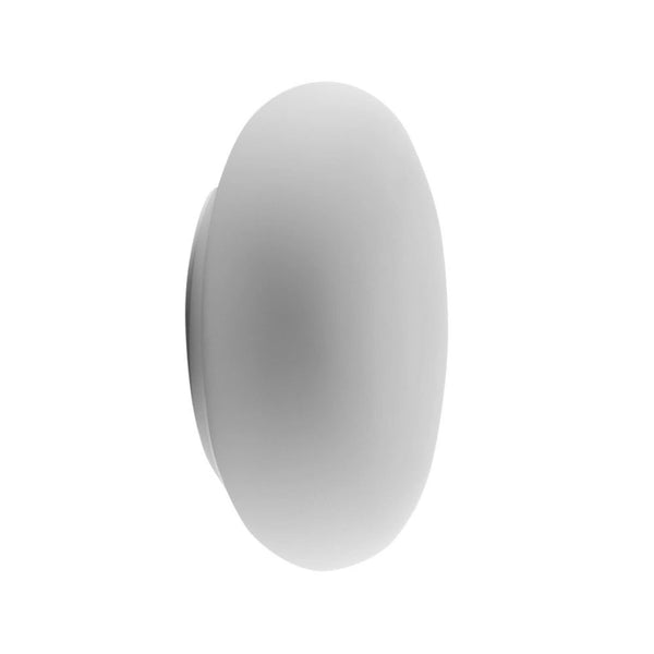 Applique murale Itka en verre, blanc, Ø 20 cm, IP65