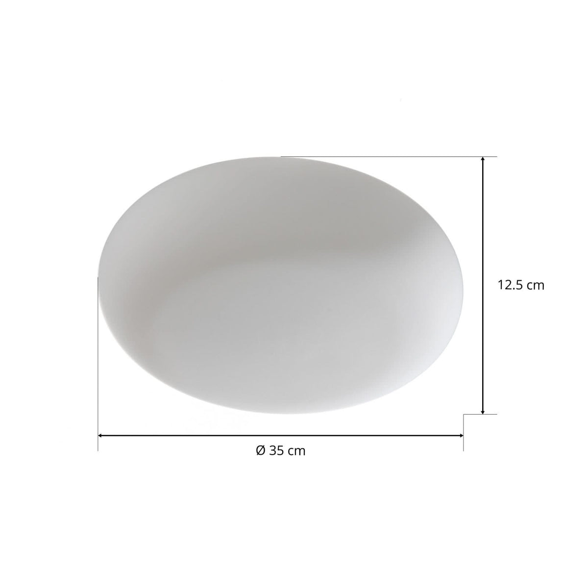 Applique murale Itka en verre, blanc, 3 lumières, Ø 35 cm, IP65