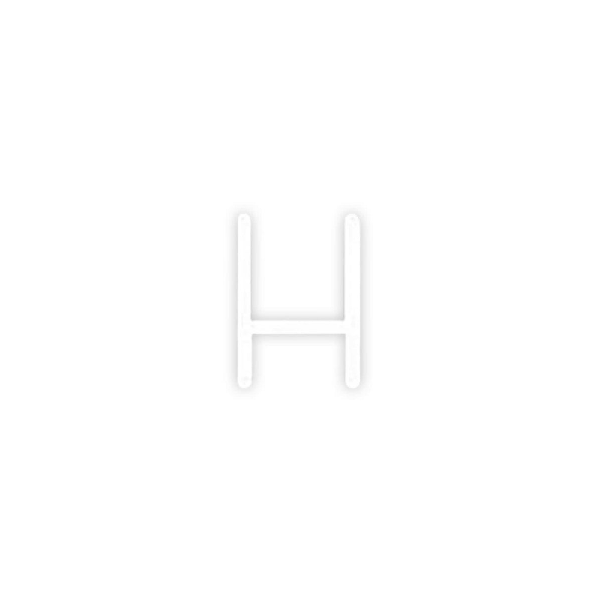 Applique murale LED Alphabet en aluminium, blanc, hauteur 95 cm, 3000 K, 27 W, largeur 65 cm