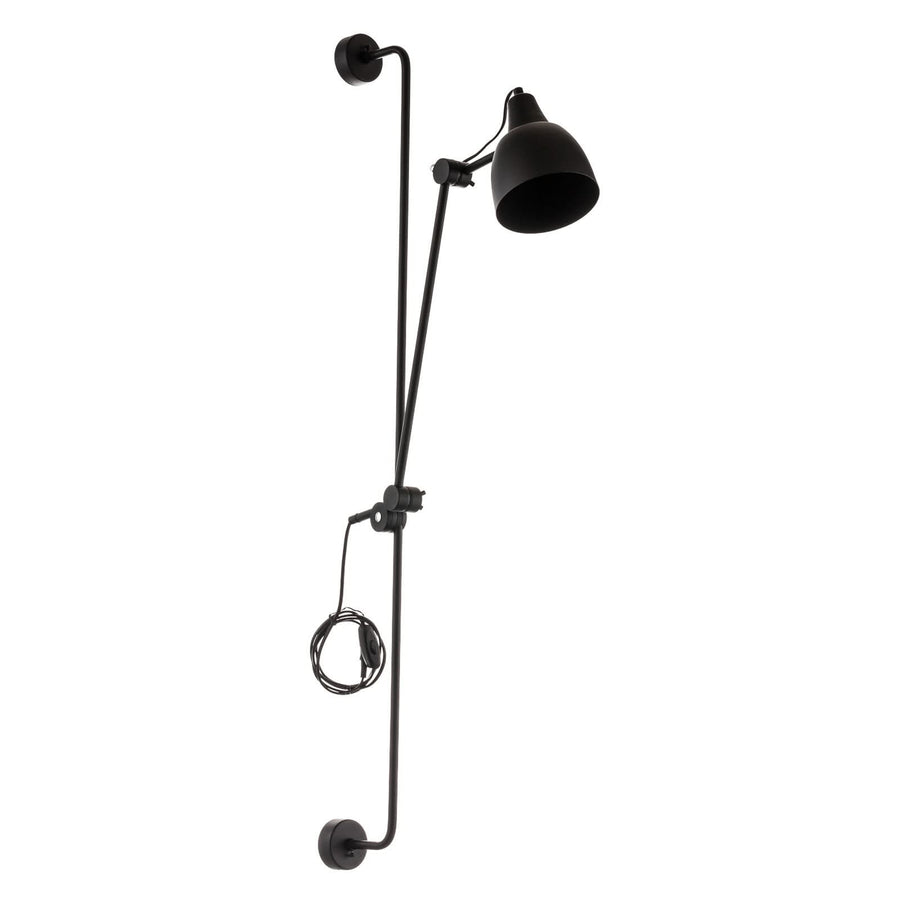 Applique murale 997 en métal, noir, hauteur 113 cm