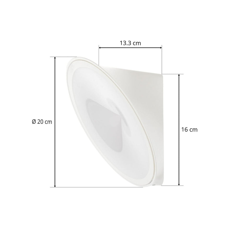 Applique murale LED Axolight Orchid en aluminium, blanc, Ø 20 cm
