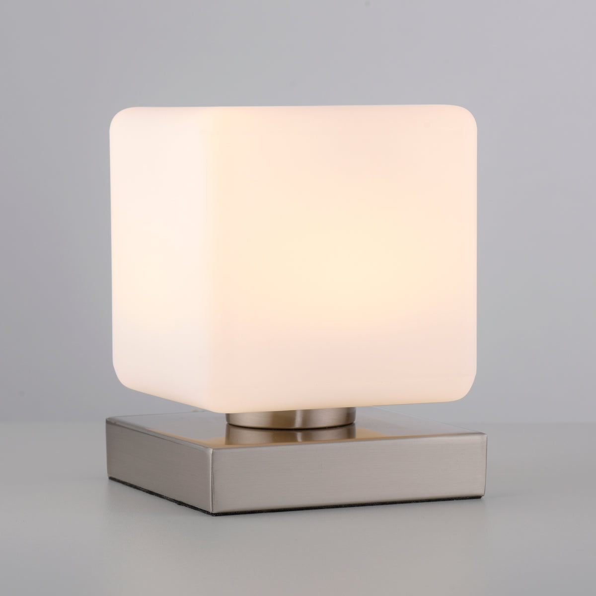 Lampe à poser Dadoa argentée, verre