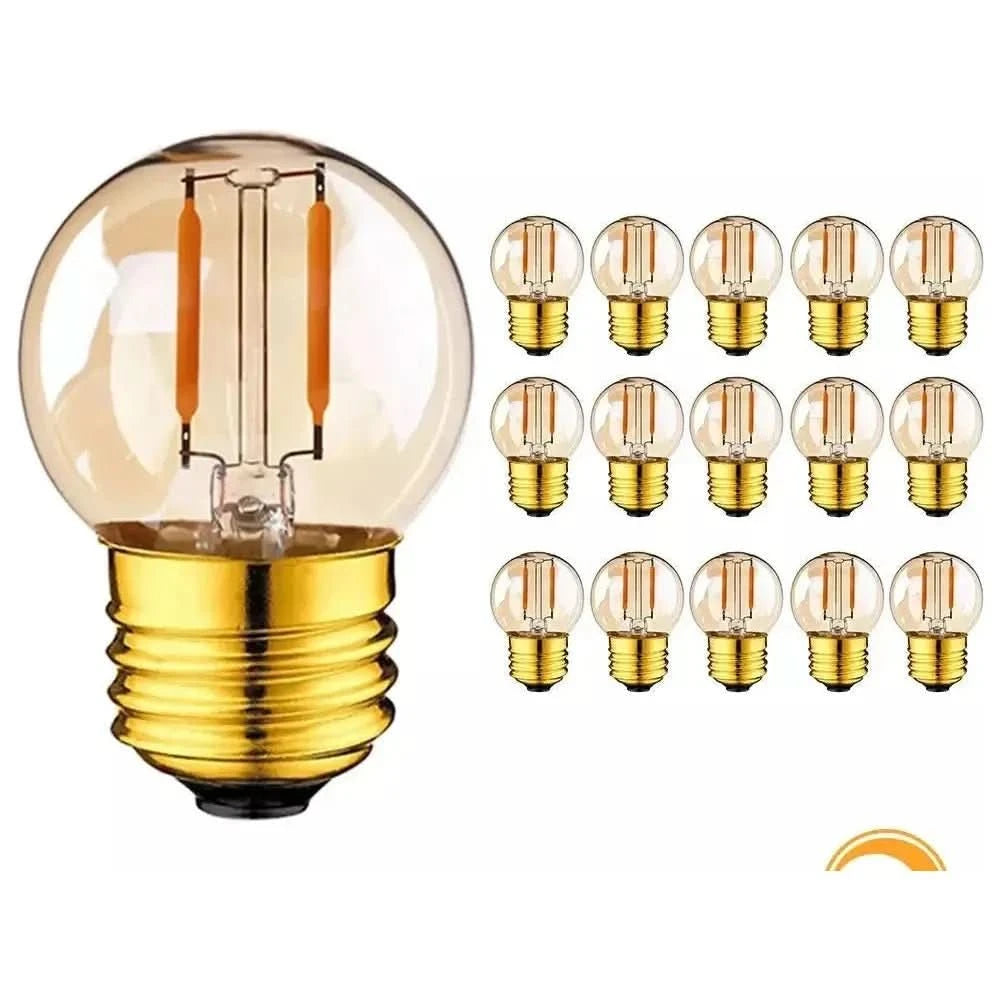 15 ampoules LED Vintage Rondes E27 Blanc Chaud - Designix Ampoules LED Blanc Chaud ( 2200K )