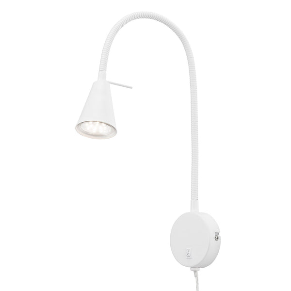 Applique murale Tusa en métal, blanc, hauteur 45 cm