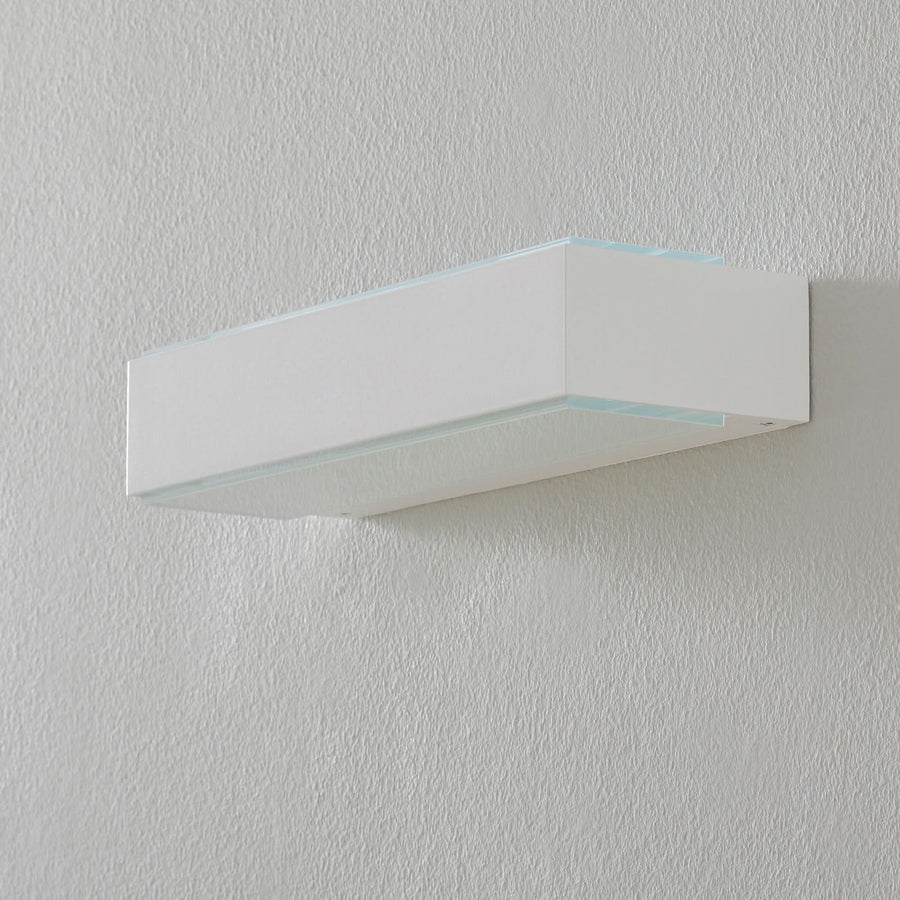 Applique murale LED 12278 3.000K 30 en verre, blanc, hauteur 6,3 cm
