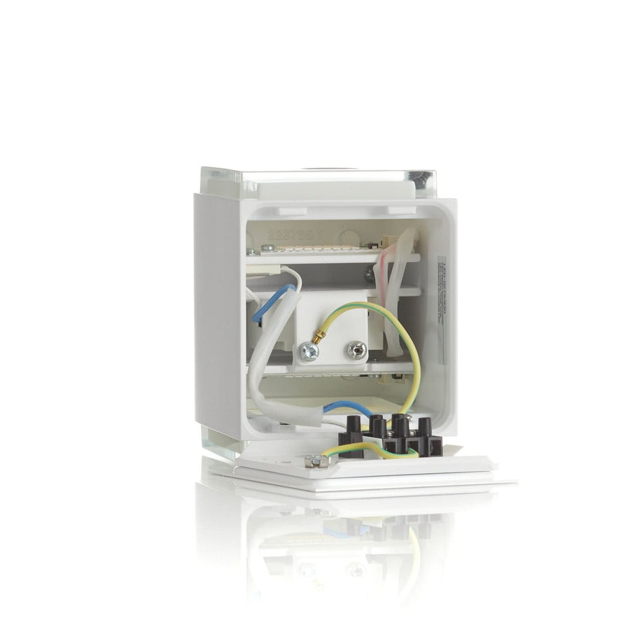 Applique murale LED 50063 3 000 en verre, blanc, hauteur 12 cm